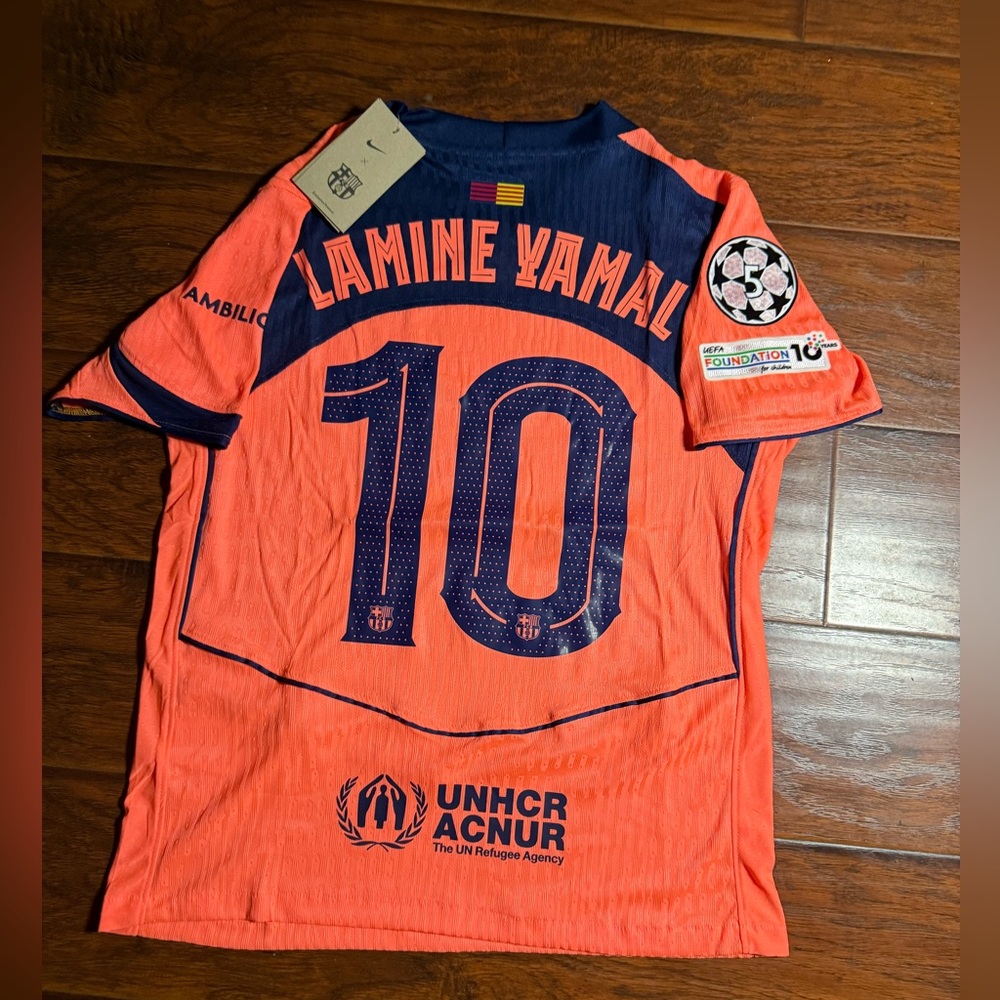 Nike Men's Jersey in Orange and Navy